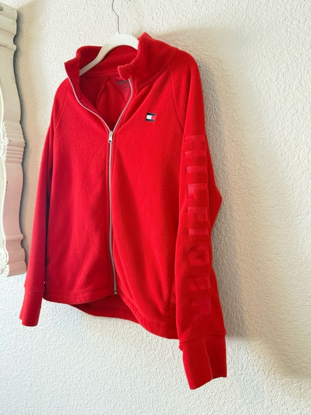 Tommy Hilfiger Sport Fleece Full Zip Jacket Size P/M Red 3
