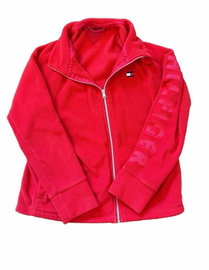 Tommy Hilfiger Sport Fleece Full Zip Jacket Size P/M Red 5