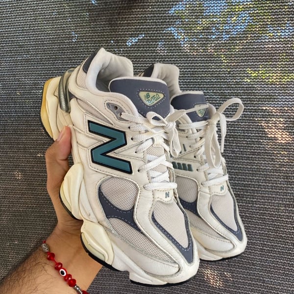 New Balance 9060 Sea Salt Spruce Grey Sneakers