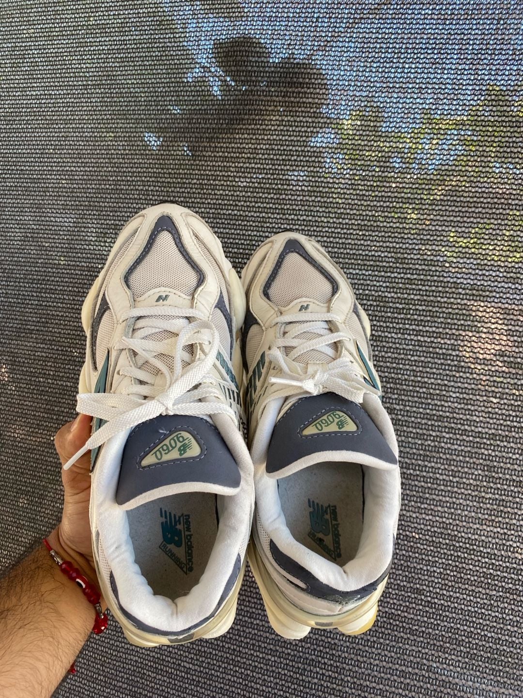New Balance 9060 Sea Salt Spruce Grey Sneakers 6