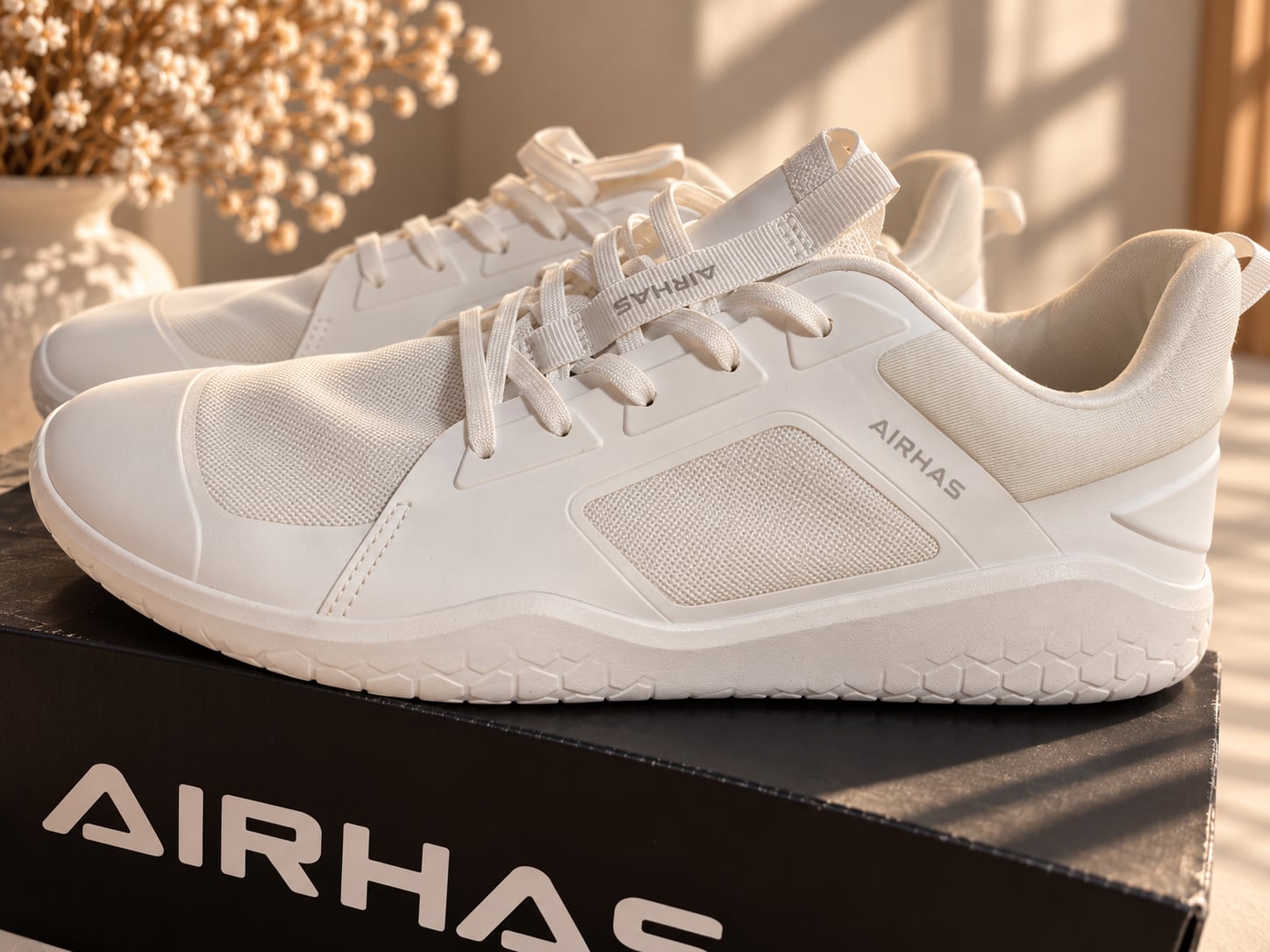 Airhas White Barefoot Sneakers Minimalist Gym Shoes New 3