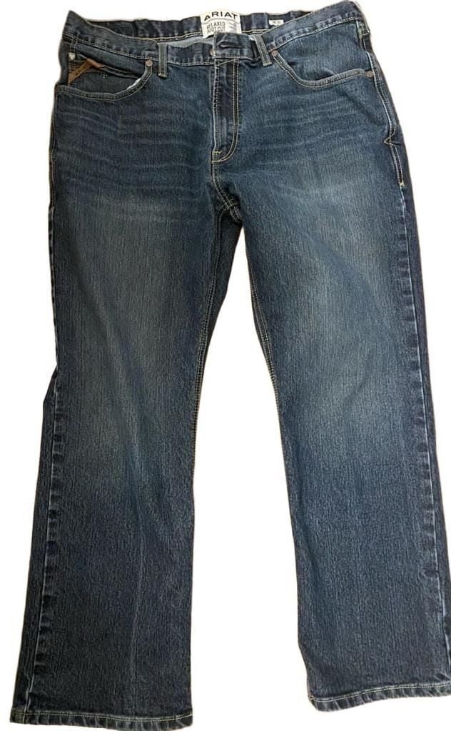 Ariat M4 Relaxed Boot Cut Jeans Size 38x30 Blue Denim 5