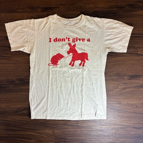 Anvil I Don't Give A Rat's Ass T-Shirt Size M White Red Graphic Novelty
