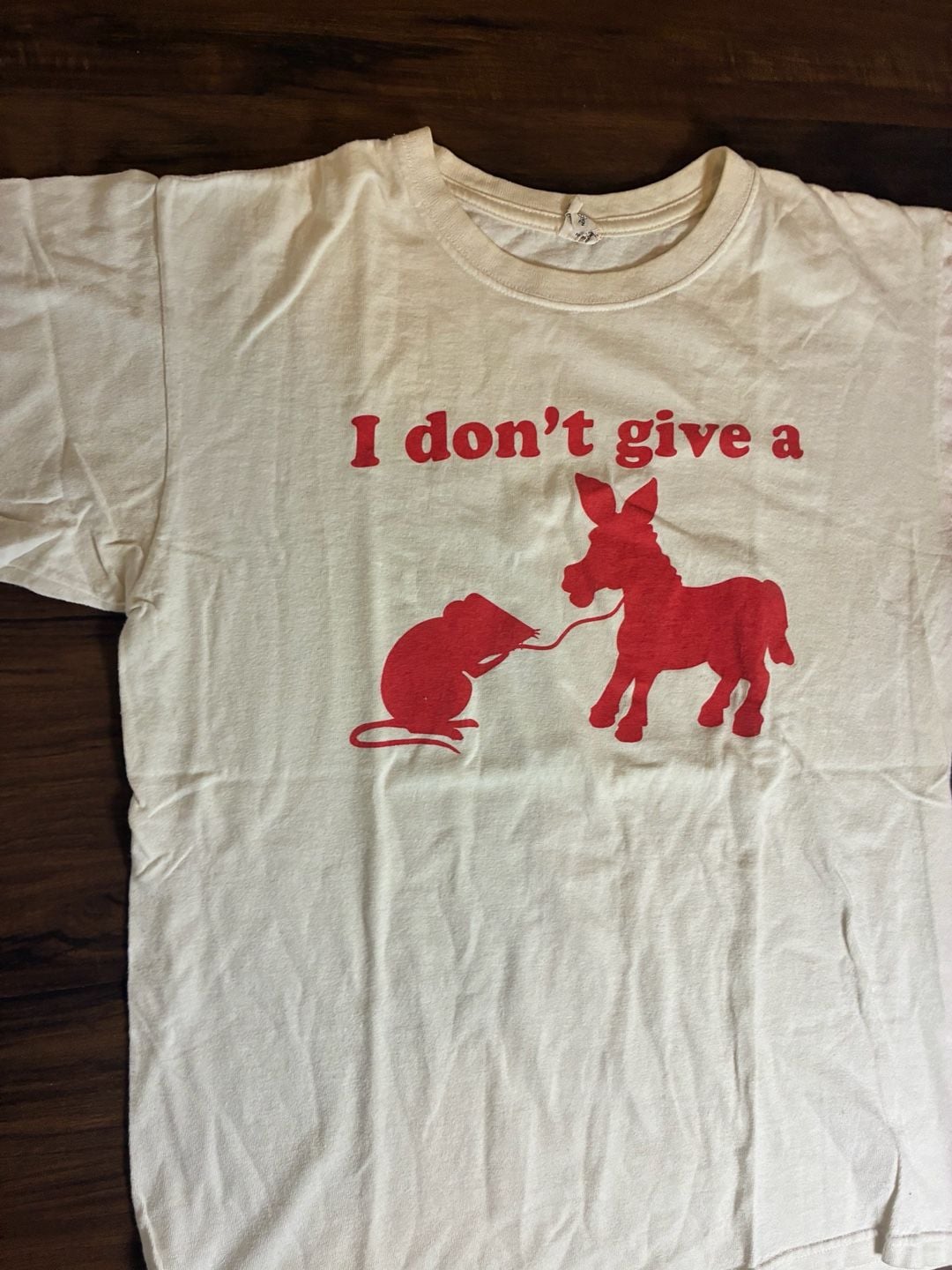 Anvil I Don't Give A Rat's Ass T-Shirt Size M White Red Graphic Novelty 3