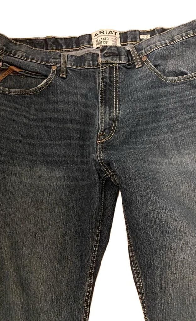 Ariat M4 Relaxed Boot Cut Jeans Size 38x30 Blue Denim 4