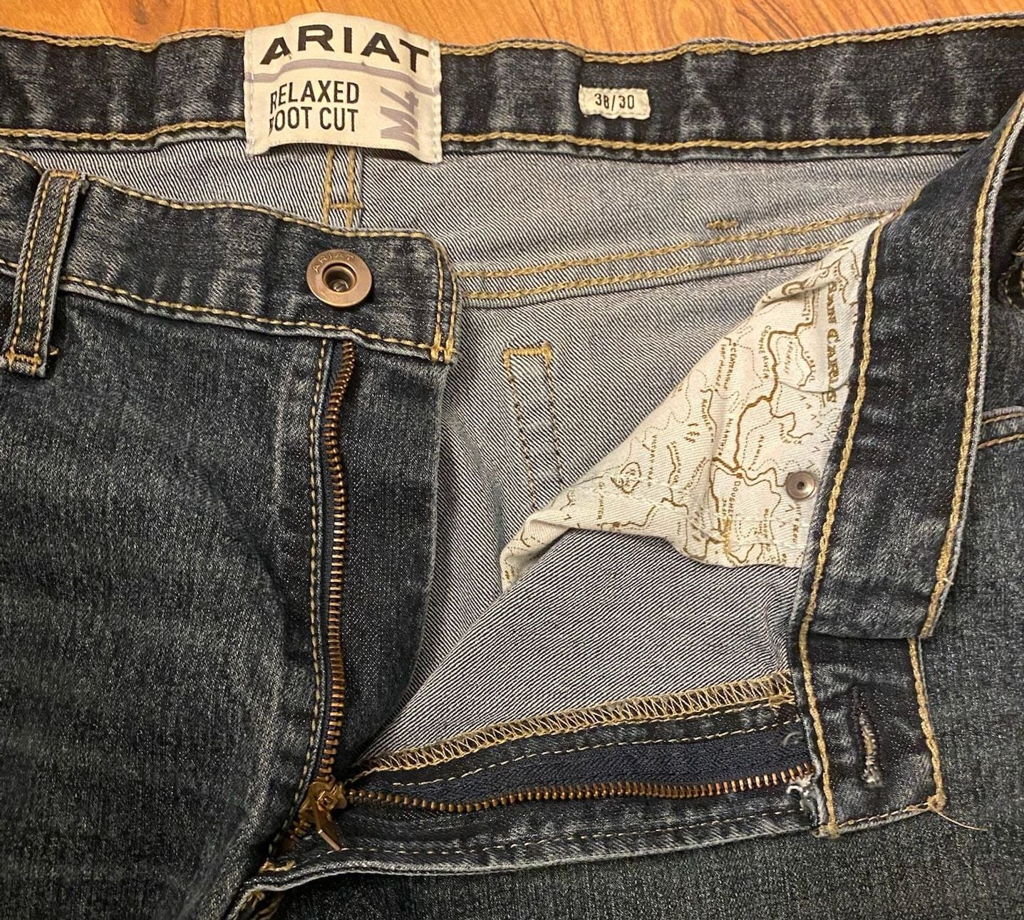 Ariat M4 Relaxed Boot Cut Jeans Size 38x30 Blue Denim 7