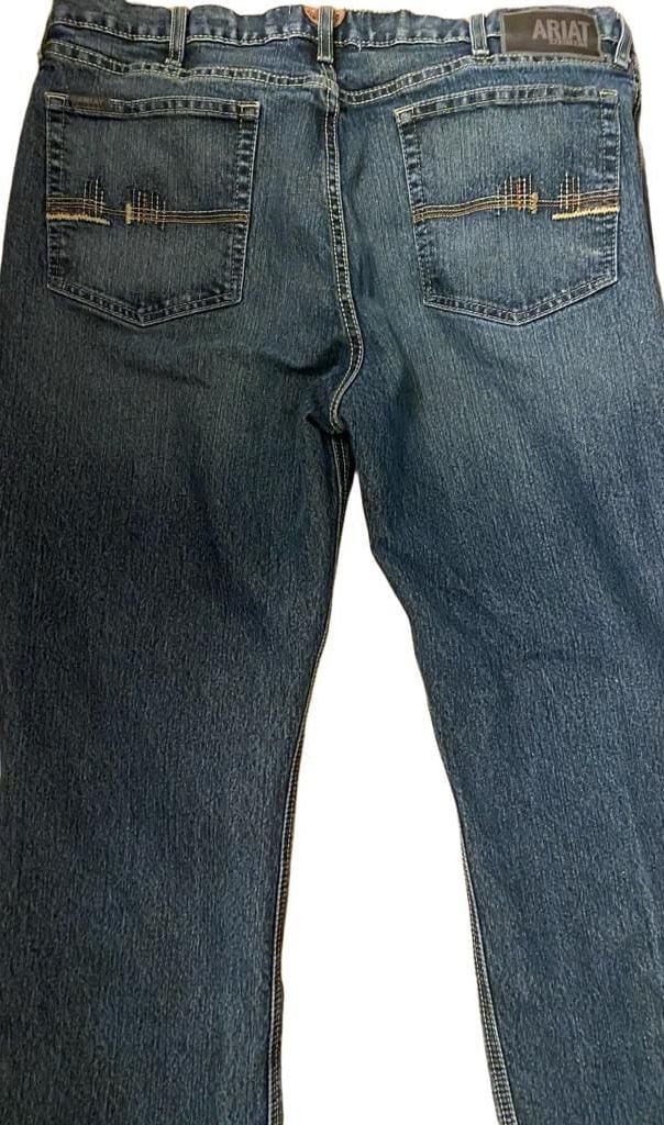 Ariat M4 Relaxed Boot Cut Jeans Size 38x30 Blue Denim 9