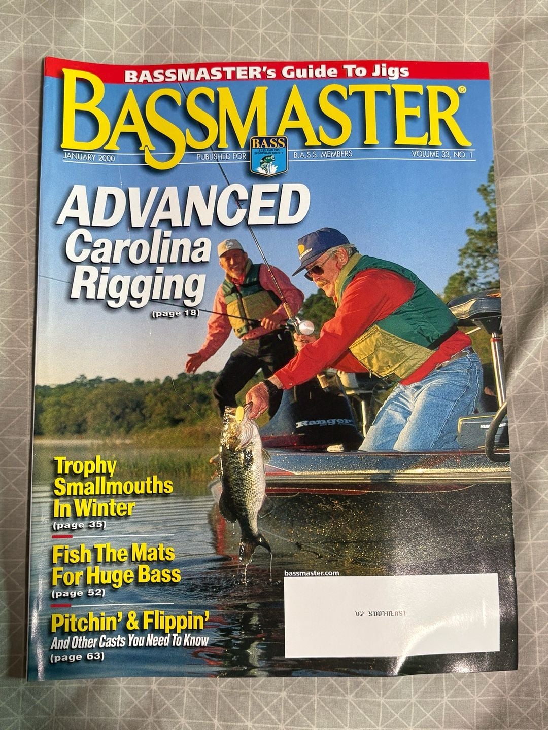 Bassmaster Magazine January 2000 Advanced Carolina Rigging 1