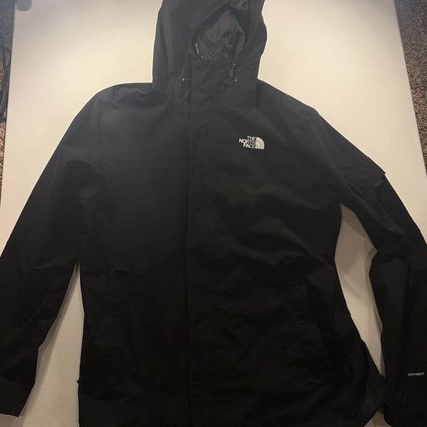 The North Face DryVent Jacket Size L Black Hooded Raincoat