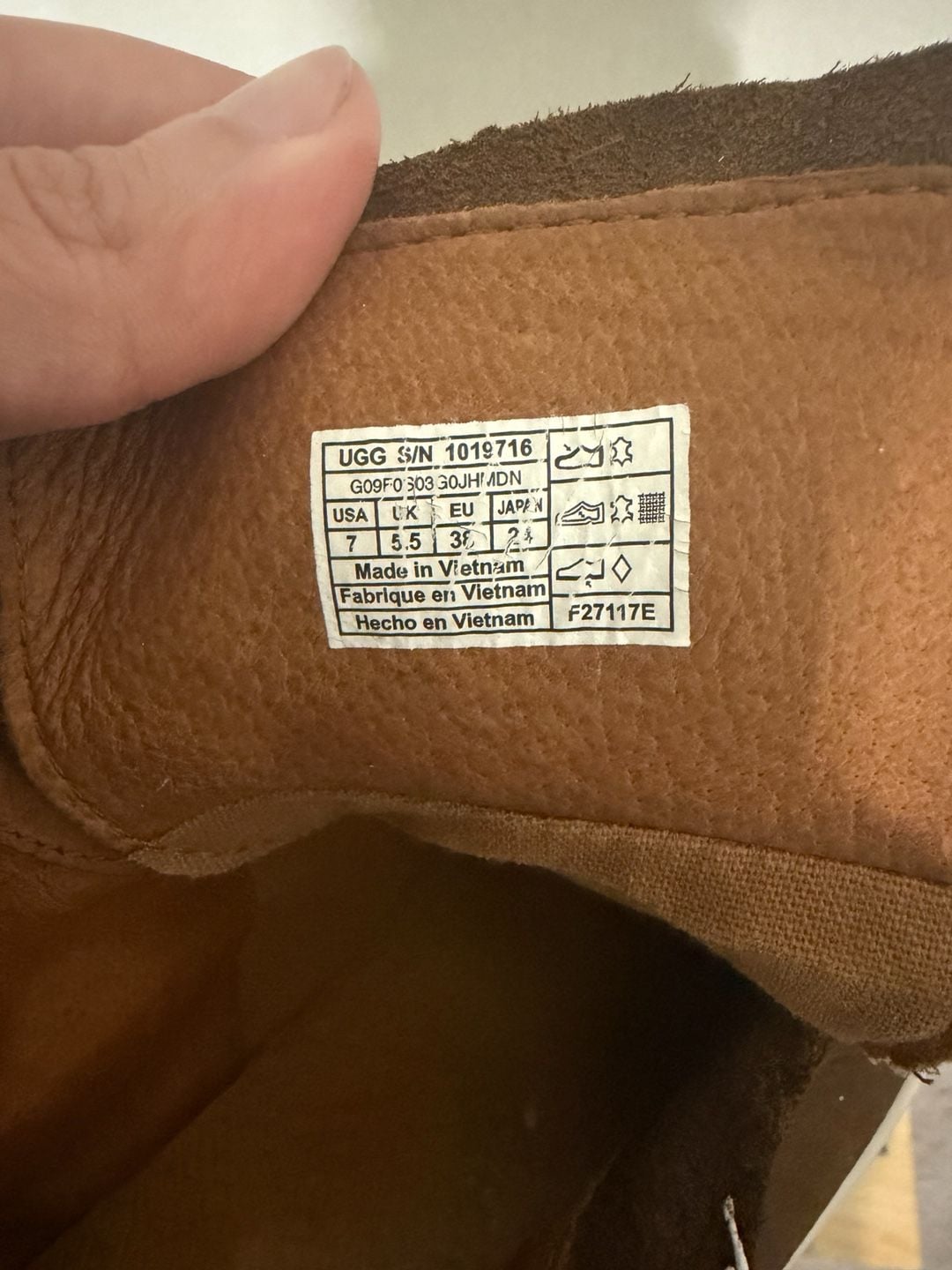 UGG Olive High Top Sneaker Chestnut Leather Shearling 9