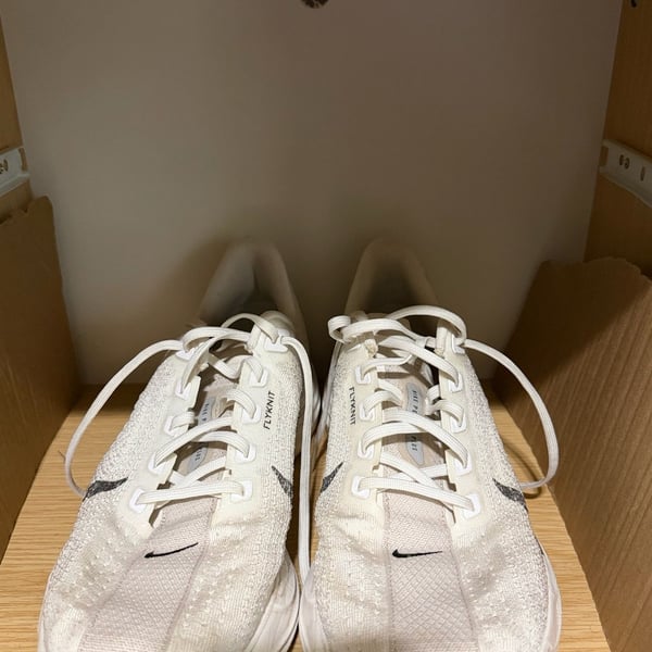 Nike Pegasus Plus Size 10.5 White ZoomX Flyknit Running Shoes