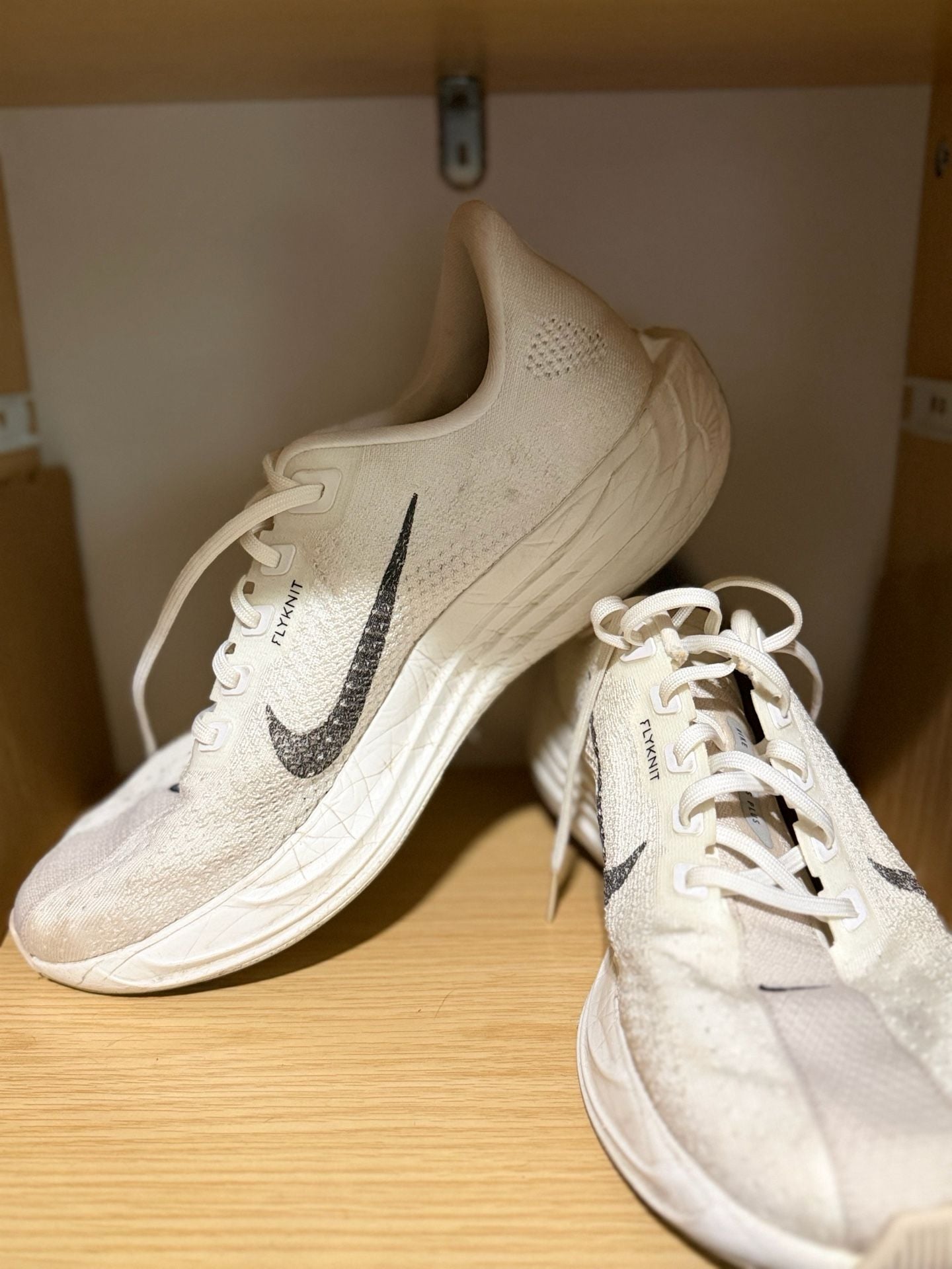 Nike Pegasus Plus Size 10.5 White ZoomX Flyknit Running Shoes 8