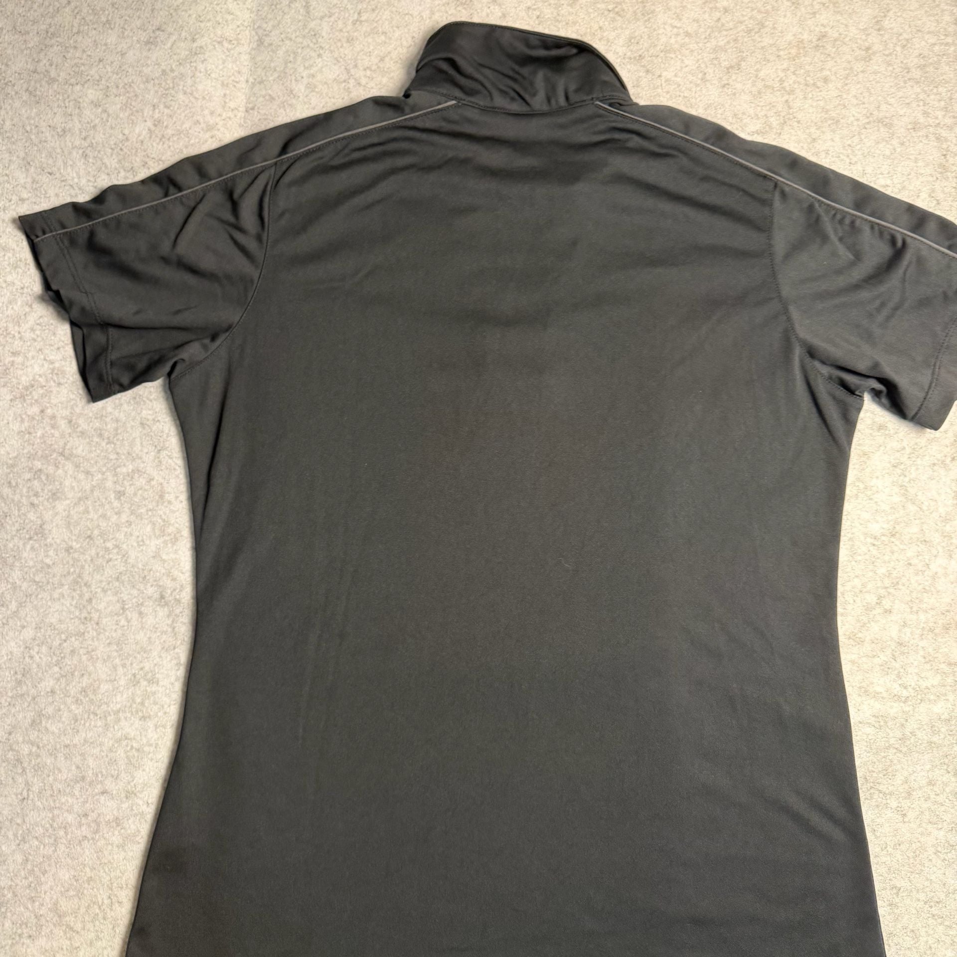 REIGN Total Body Fuel Polo Shirt Size M Black Logo Golf Athletic Women's 7