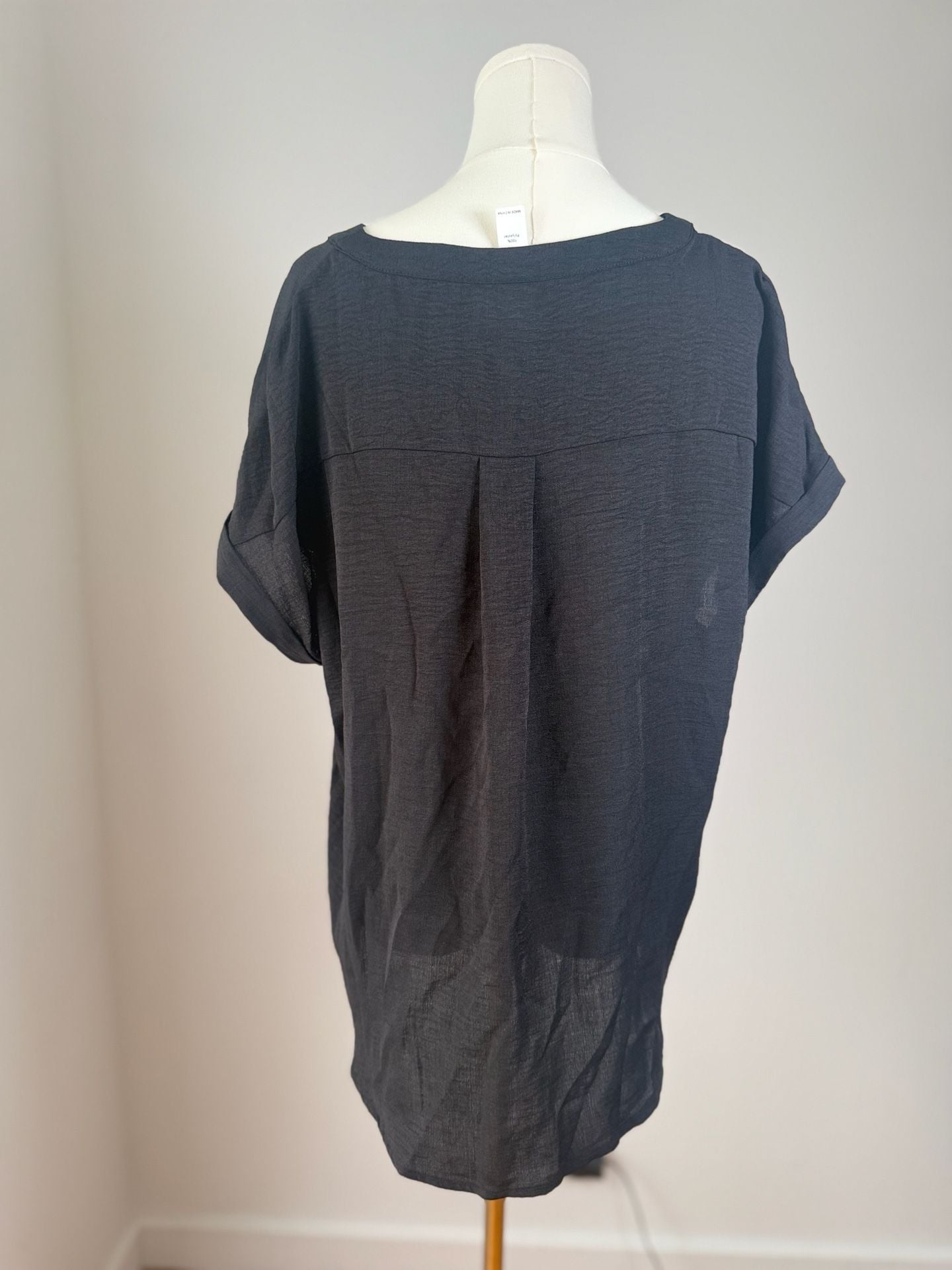 Halara V-Neck Button Batwing Sleeve Casual T-Shirt Size XL 3