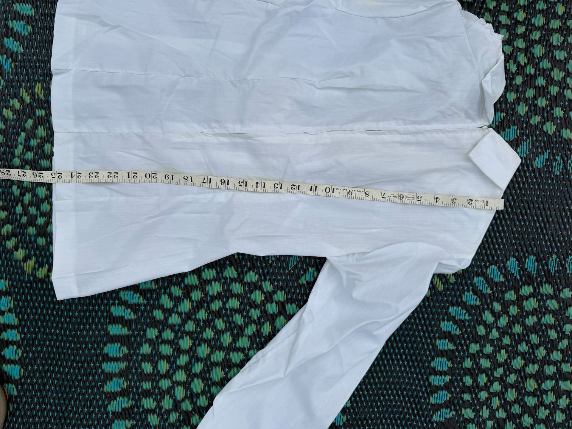 Vintage Ruffled Blouse Size 36 White Long Sleeve Shirt 8