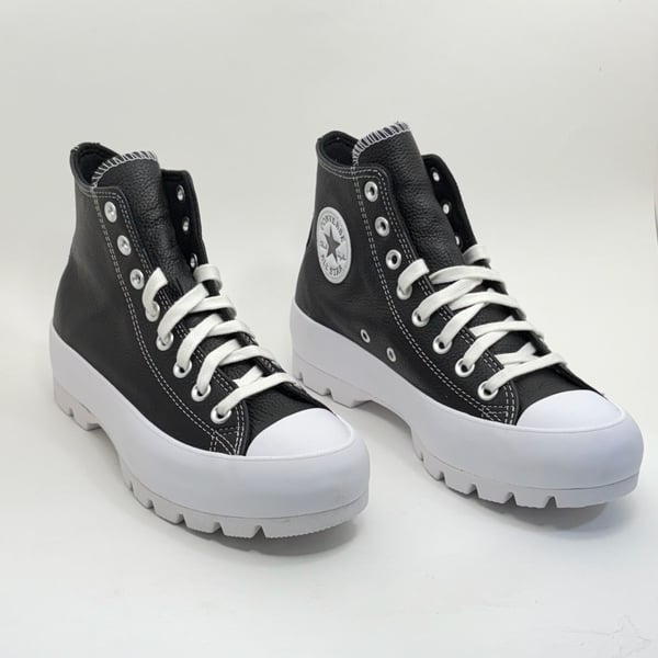 Converse Chuck Taylor 567164C Women 8.5 Lugged Leather Black Platform New