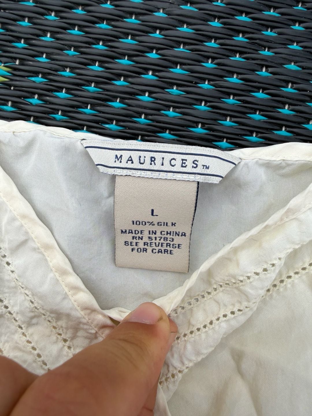 Maurices Cami Tank Top Size L Cream Silk Spaghetti Strap 3