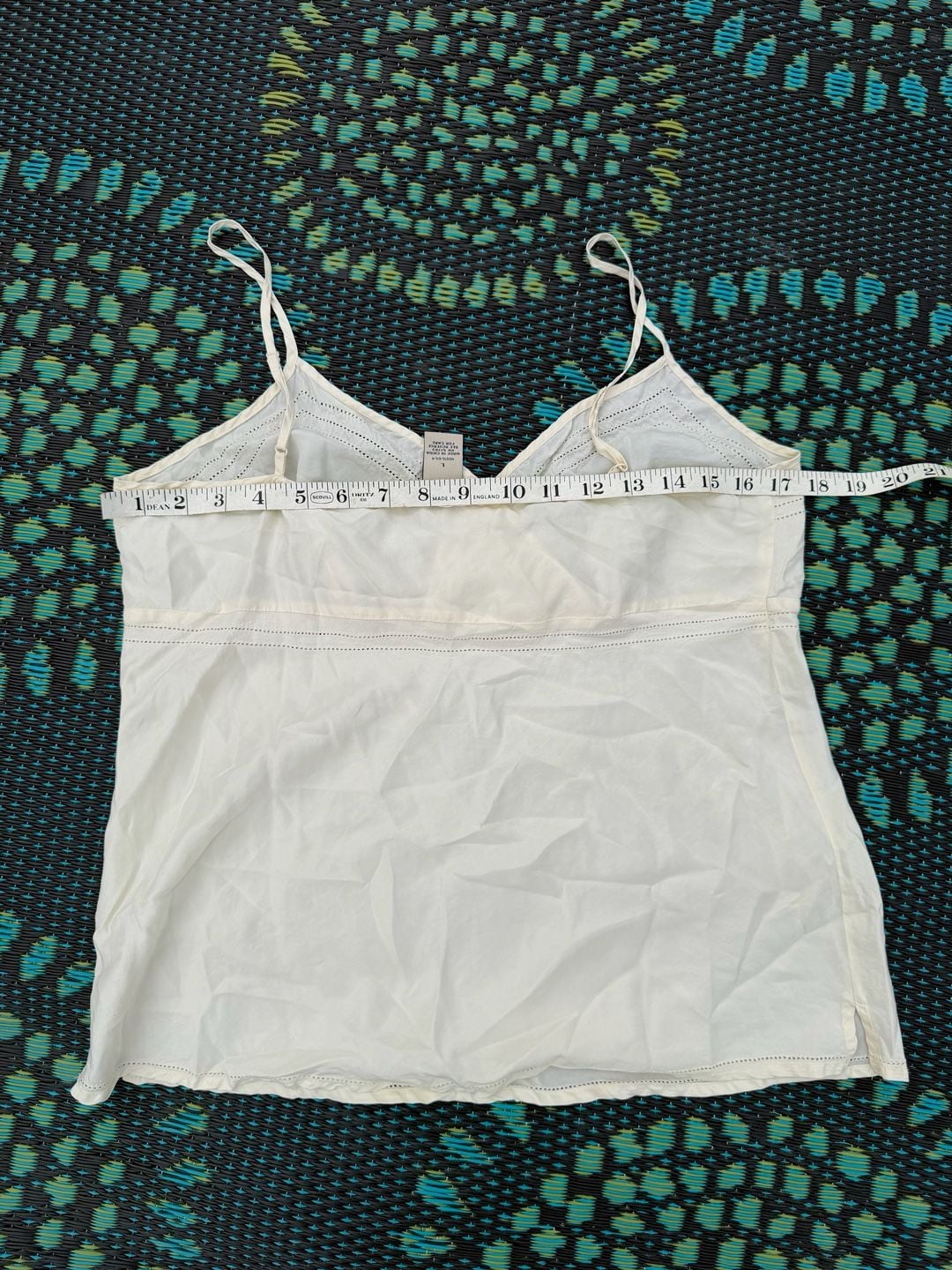 Maurices Cami Tank Top Size L Cream Silk Spaghetti Strap 4