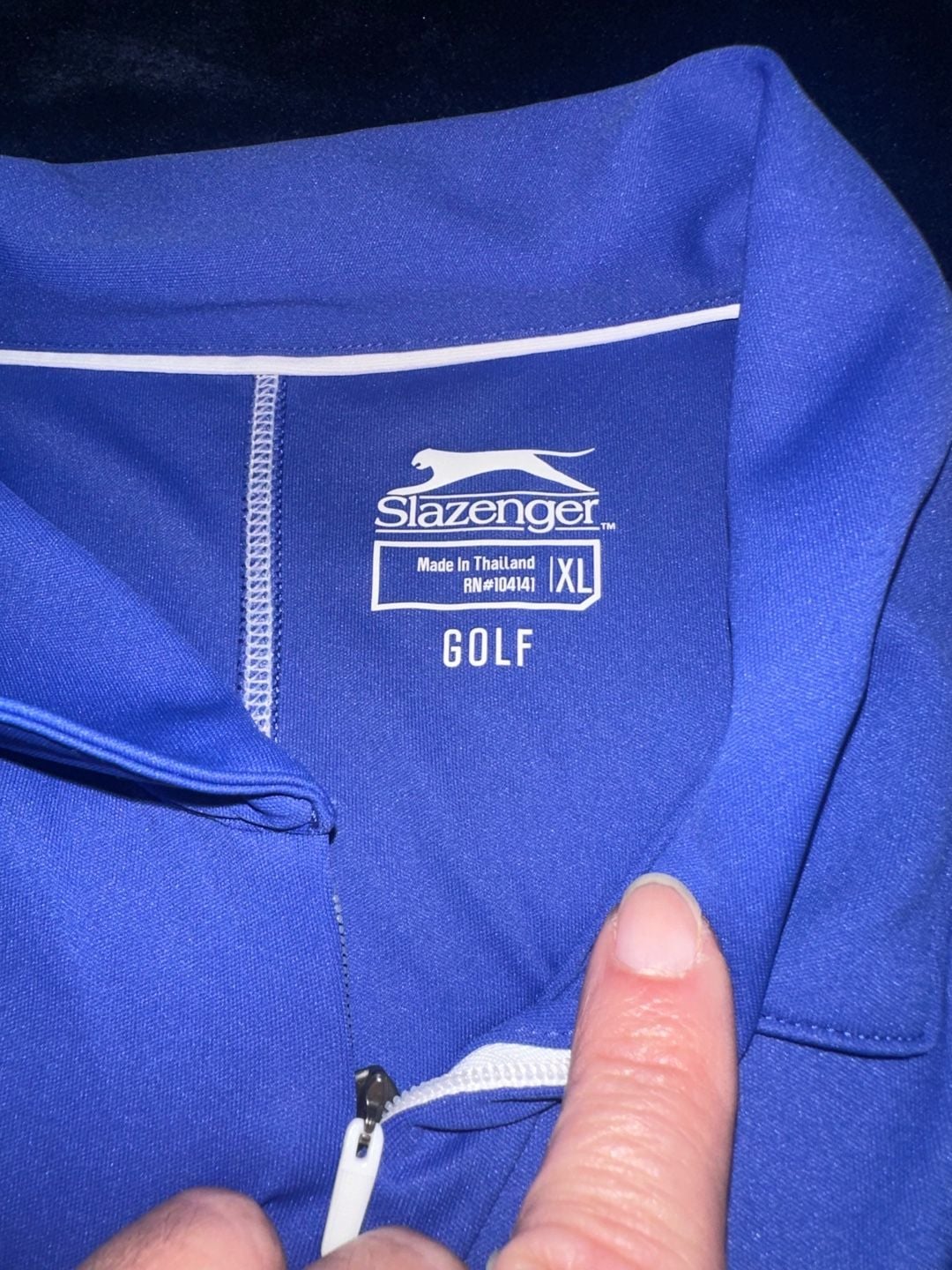 Slazenger Golf Sleeveless Zip Polo Size XL Blue 3