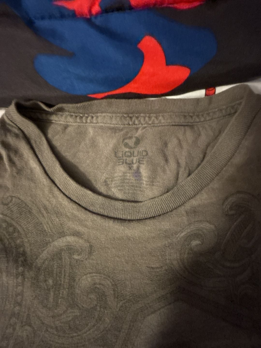 Liquid Blue AC/DC T-Shirt Size XL Gray Skull Devil Graphic Rock Band 3