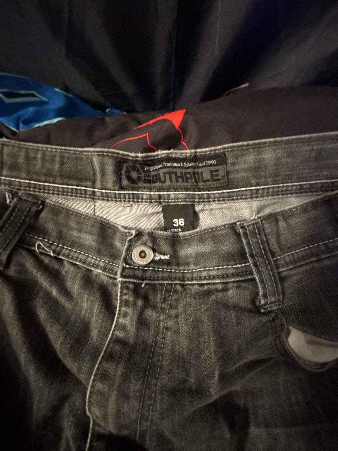 Southpole Jeans Size 36 Gray Denim Baggy Y2K Hip Hop 3
