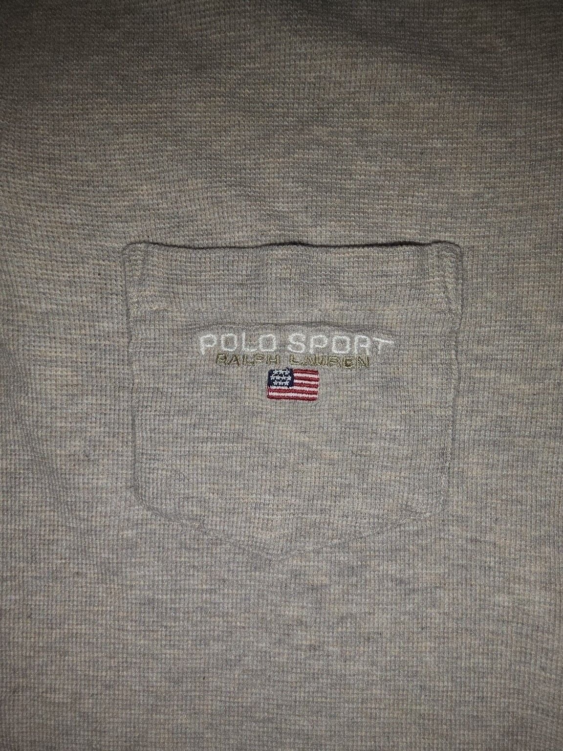 Polo Sport Ralph Lauren Polo Shirt Size XXL Gray Pocket Flag Logo 3