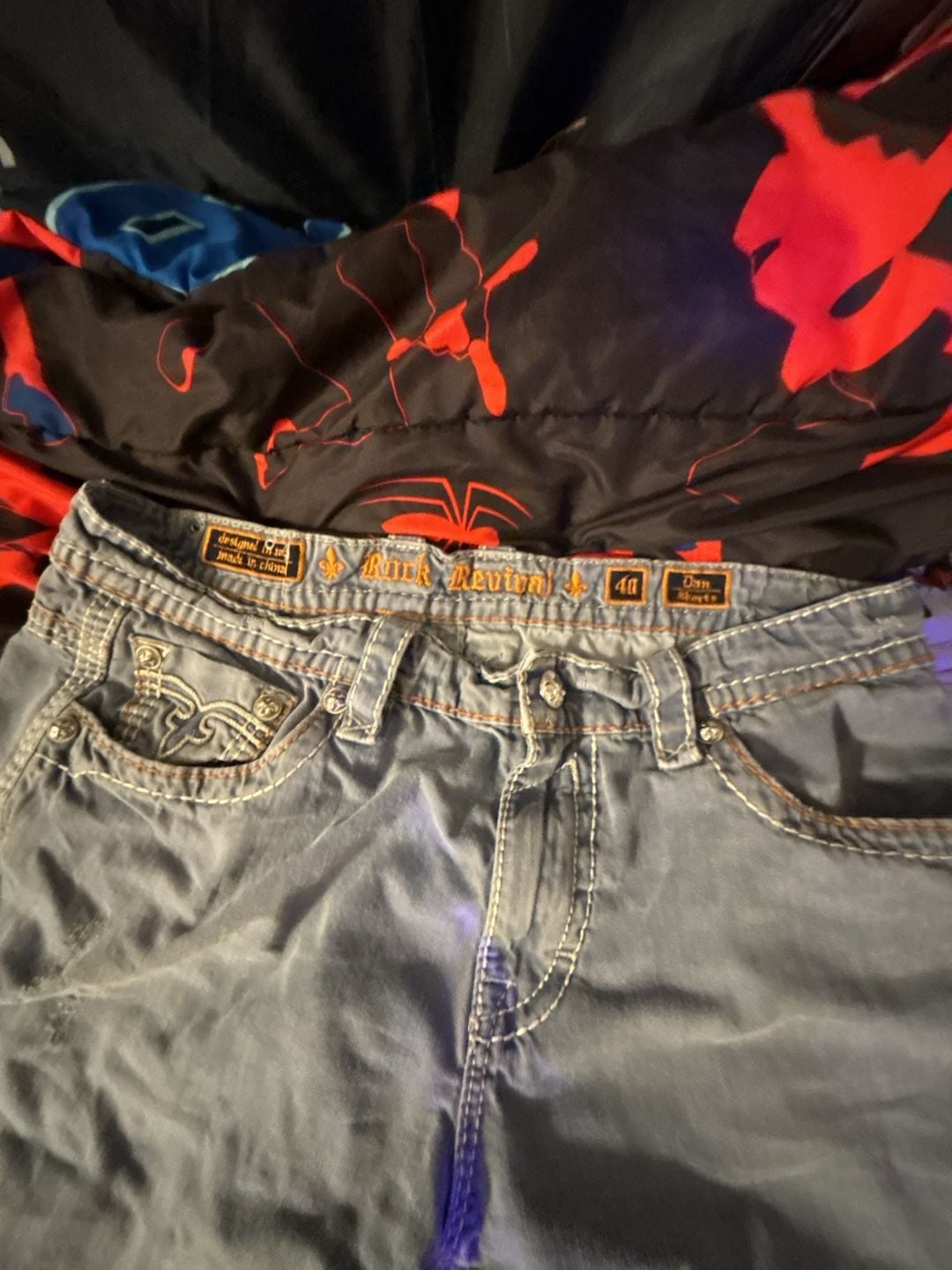 Rock Revival Dan Denim Shorts Size 40 Blue 2