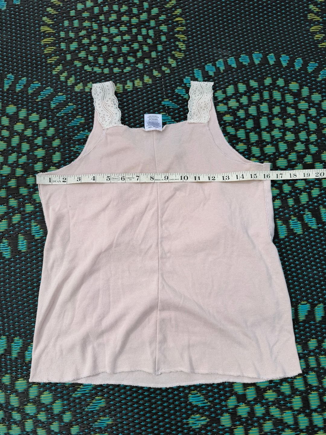 Softee Roo Tank Top Size Medium Pink Lace Trim Royal Arms Medical 4