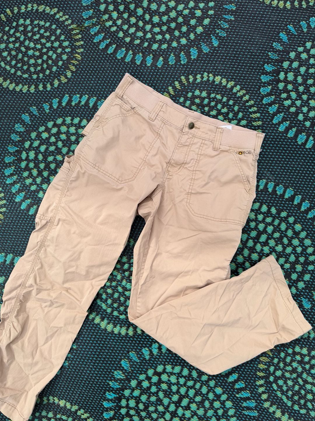 Carhartt Force Relaxed Fit Pants Size 10 Regular Khaki Utility 2