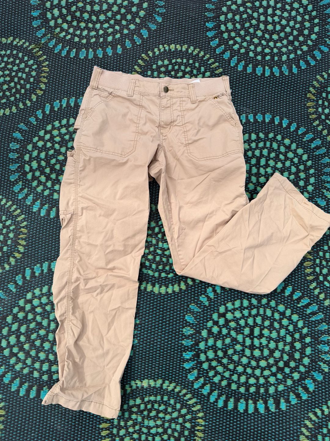 Carhartt Force Relaxed Fit Pants Size 10 Regular Khaki Utility 3