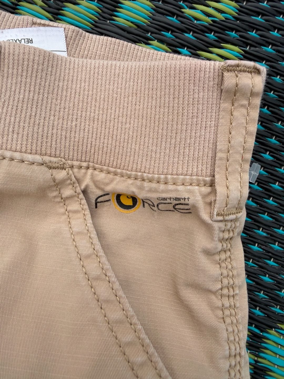 Carhartt Force Relaxed Fit Pants Size 10 Regular Khaki Utility 4