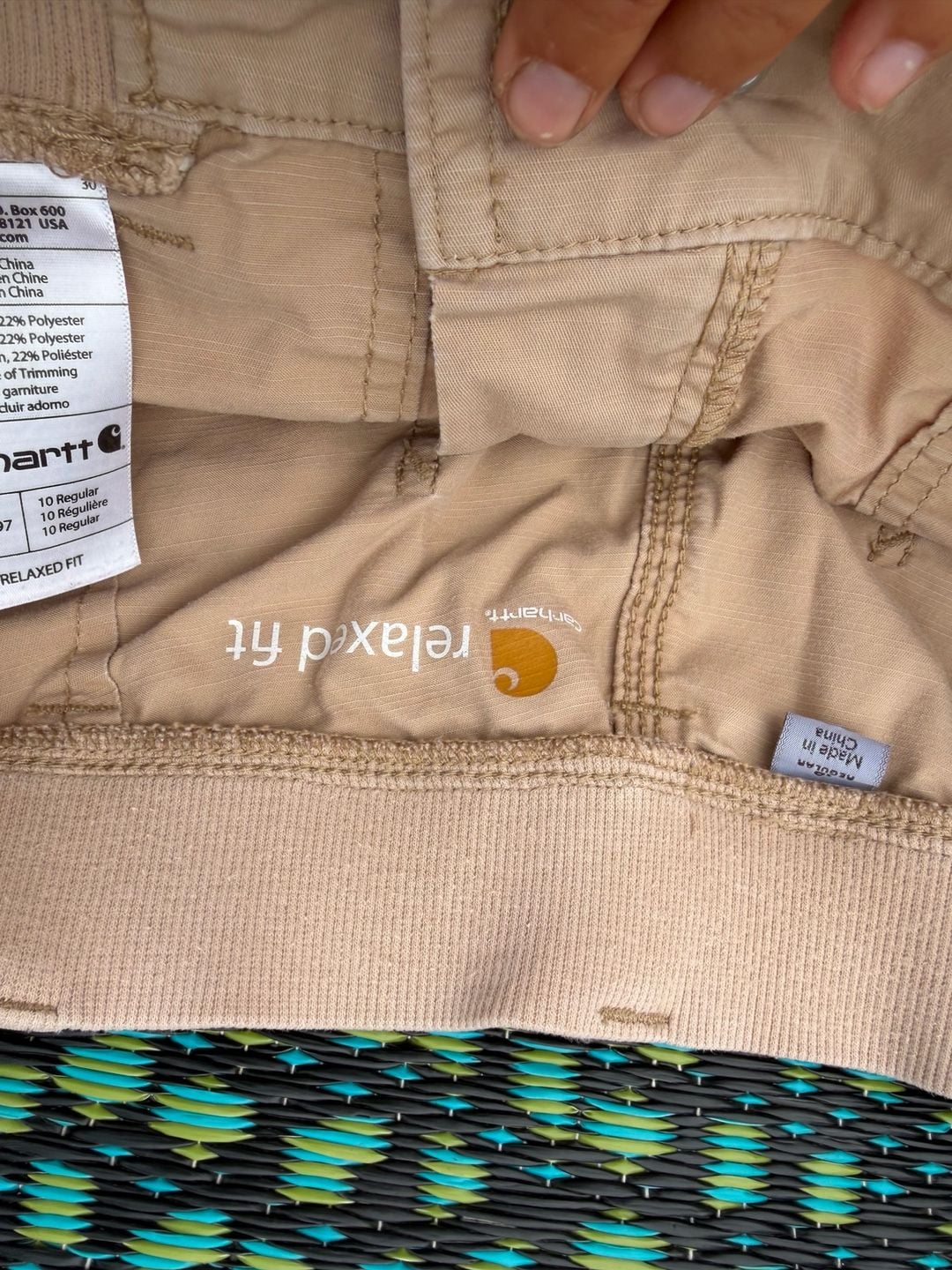 Carhartt Force Relaxed Fit Pants Size 10 Regular Khaki Utility 6