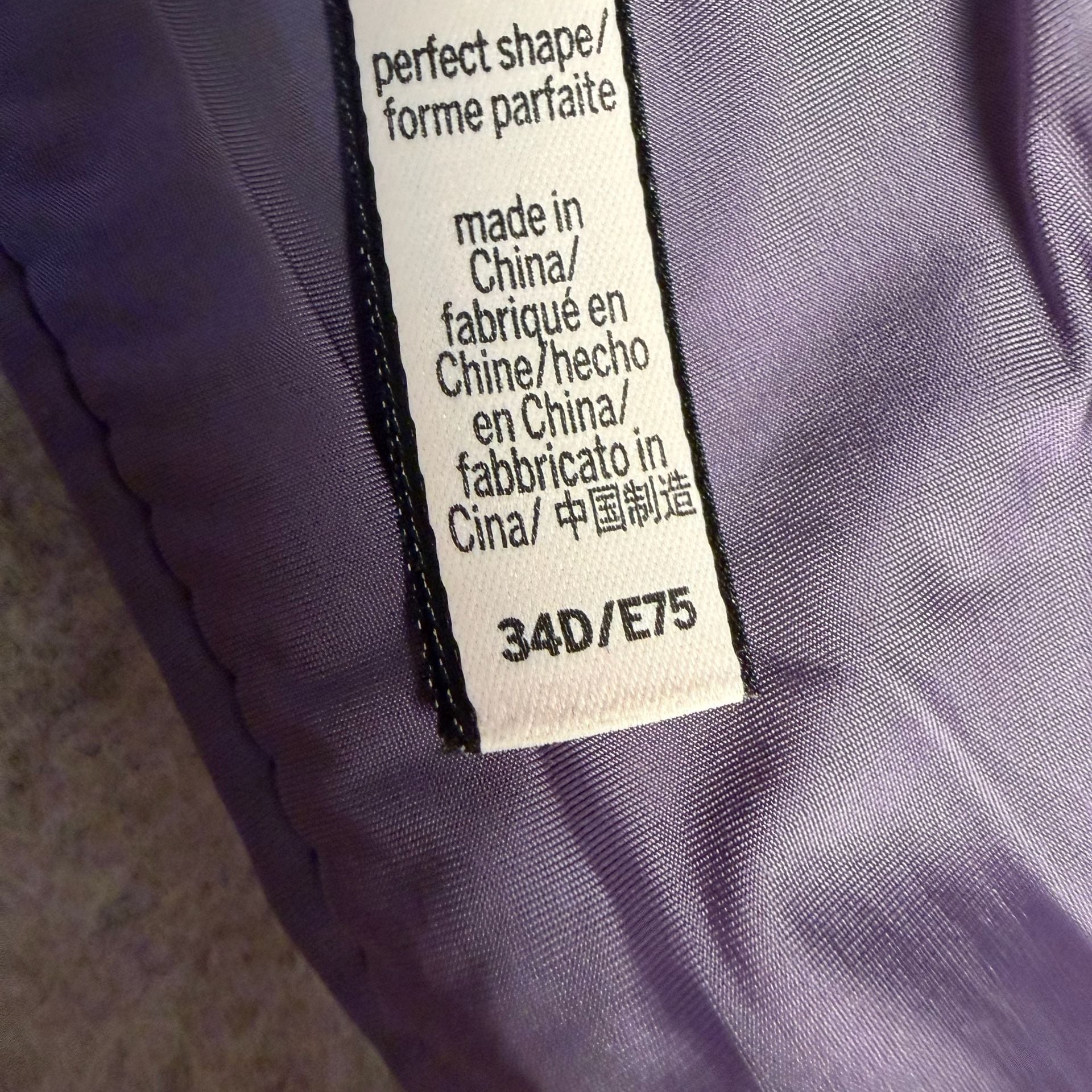 Victoria's Secret Perfect Shape Bra Size 34D Purple Front Close Racerback 6