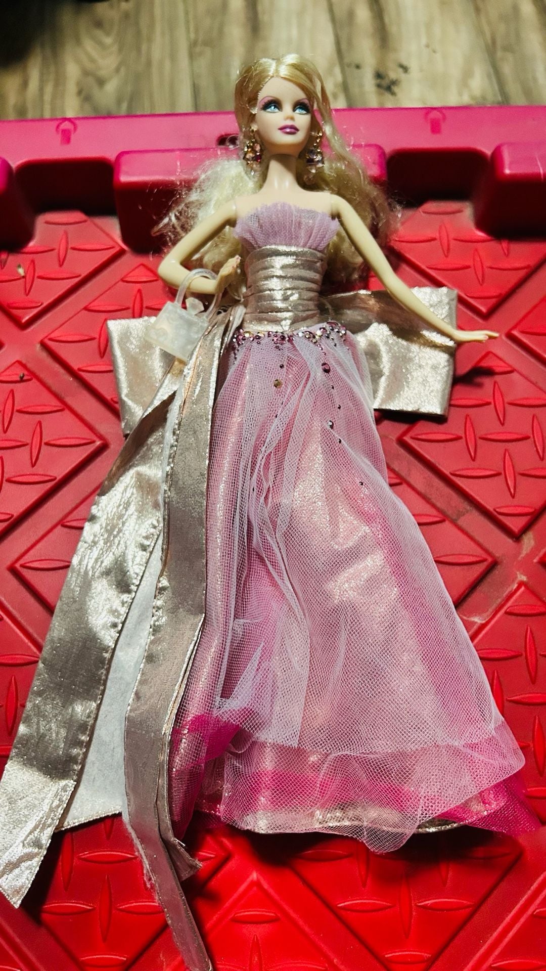 Mattel 2009 Holiday Barbie Doll Pink Dress 1