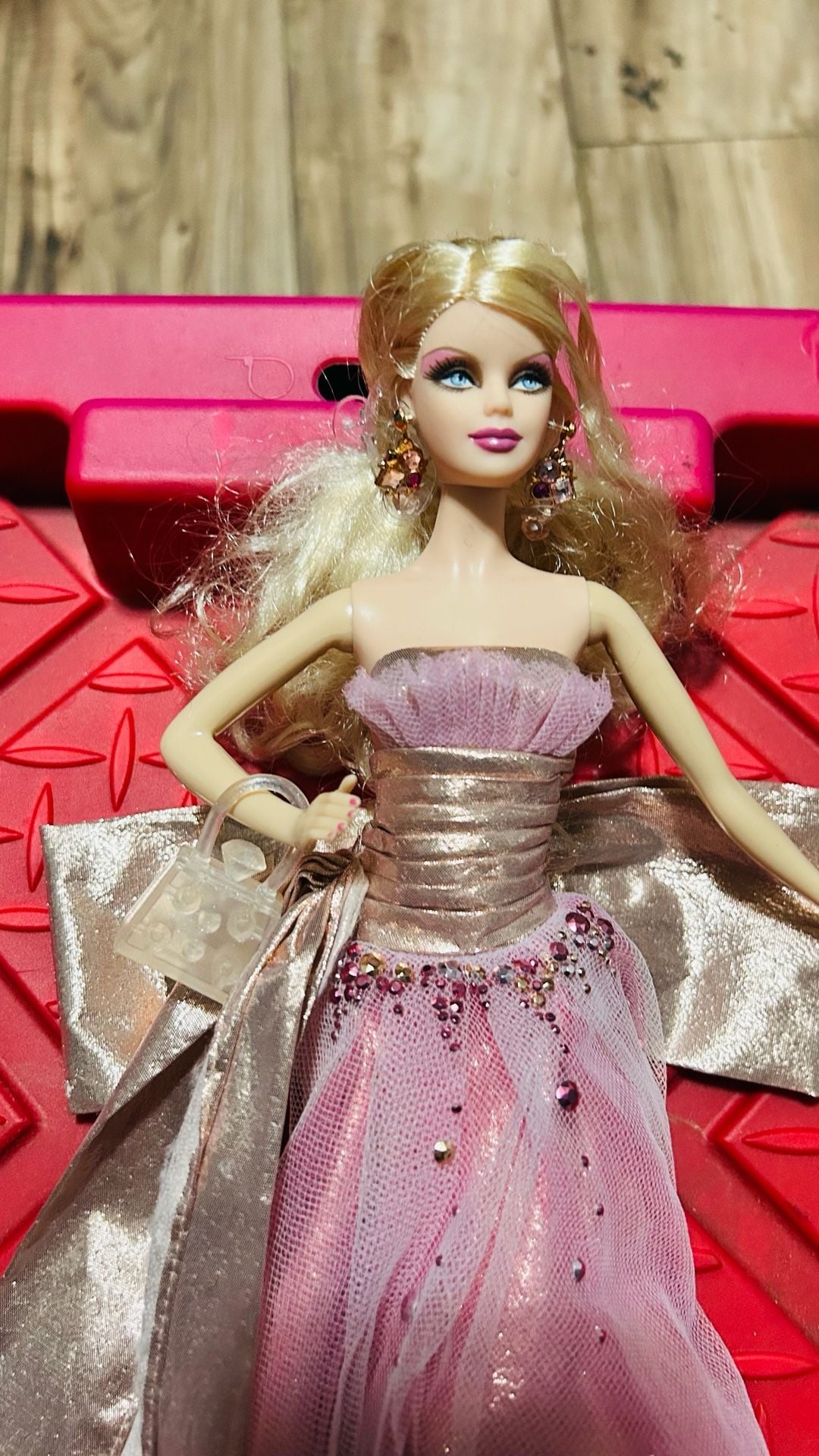 Mattel 2009 Holiday Barbie Doll Pink Dress 2