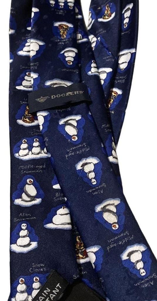 Dockers Snowman Christmas Tie 2