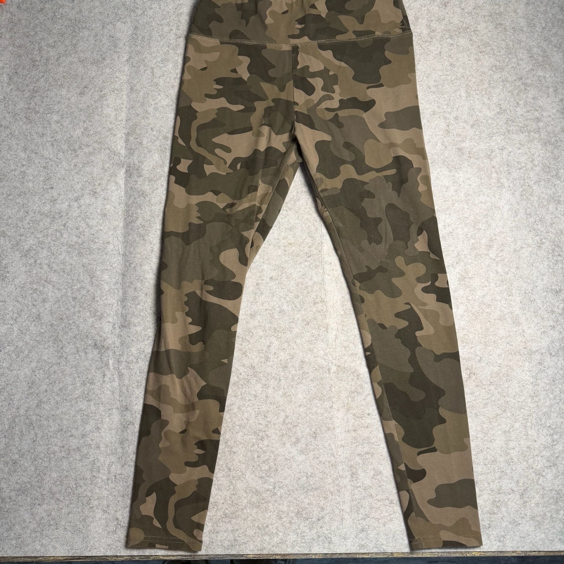 Wild Fable Camo Leggings Size M Green Brown Cotton Blend 3