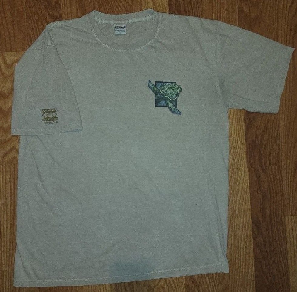 Crazy Shirts Sea Turtle Hawaii T-Shirt Size XL Beige Graphic 2