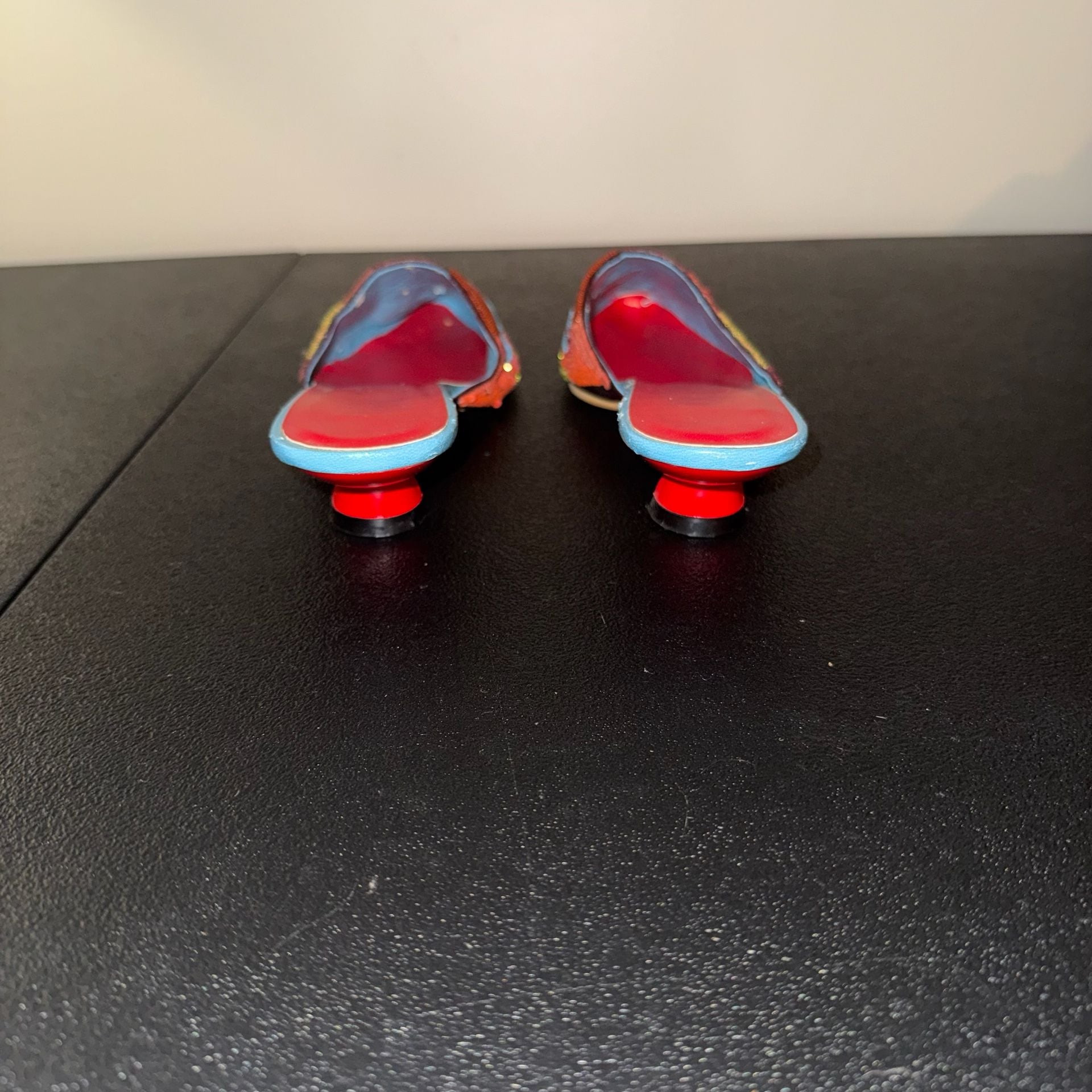 Very Vintage Bradley Levin style y2k Beaded Sequin Heels Mules size 37 4