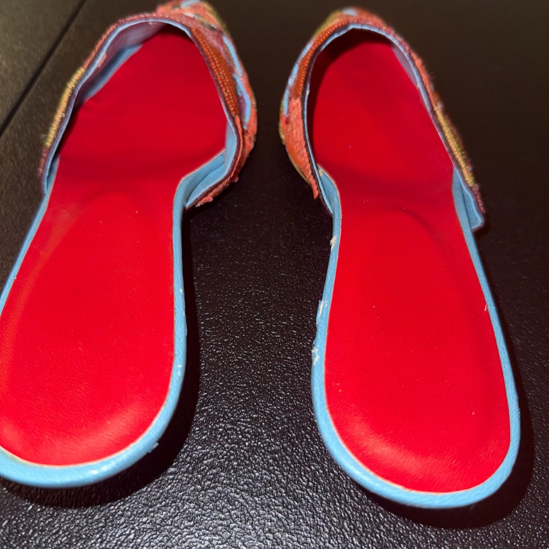 Very Vintage Bradley Levin style y2k Beaded Sequin Heels Mules size 37 5