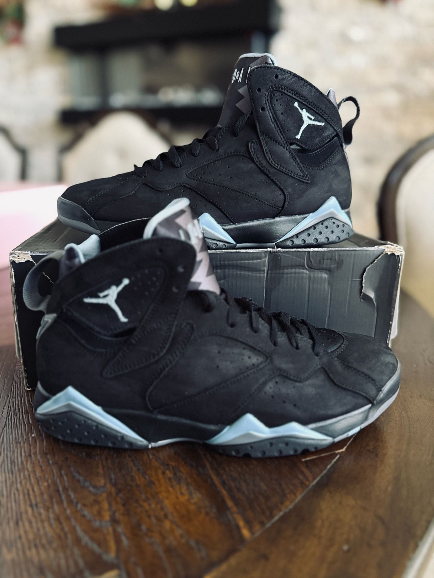 Jordan Air Jordan 7 Retro Chambray Size 11 Black Graphite CU9307-004 used 1X 2