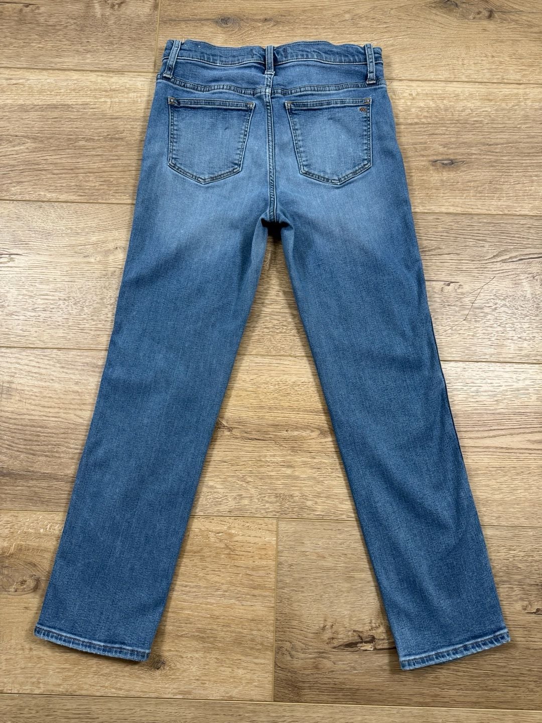 Madewell Stovepipe Jeans Womens 26 Blue Straight Leg Cropped Stretch Denim 11