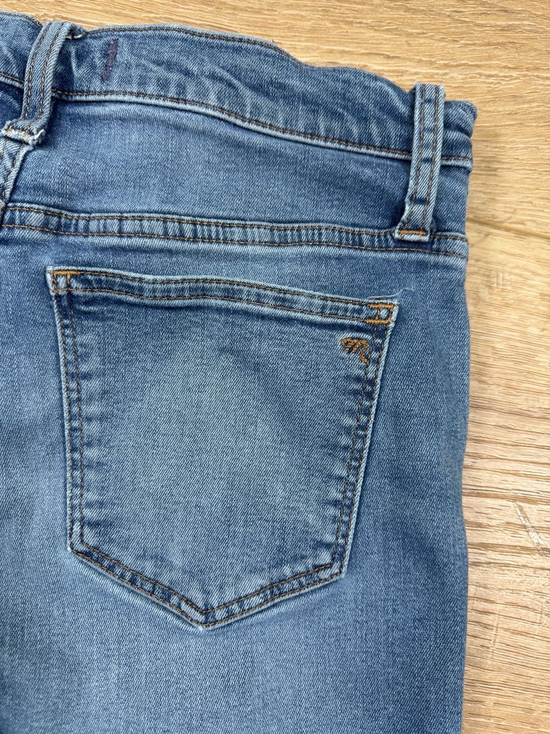 Madewell Stovepipe Jeans Womens 26 Blue Straight Leg Cropped Stretch Denim 13