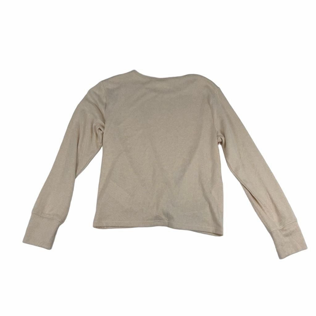 abercrombie kids Long Sleeve Twist-Front Top Size 11/12 Beige Knit 8