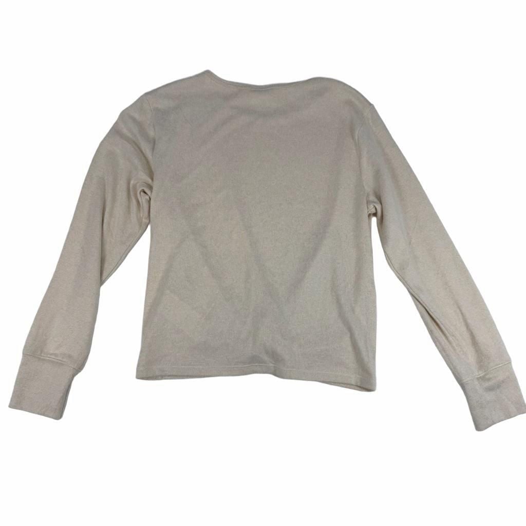 abercrombie kids Long Sleeve Twist-Front Top Size 11/12 Beige Knit 9