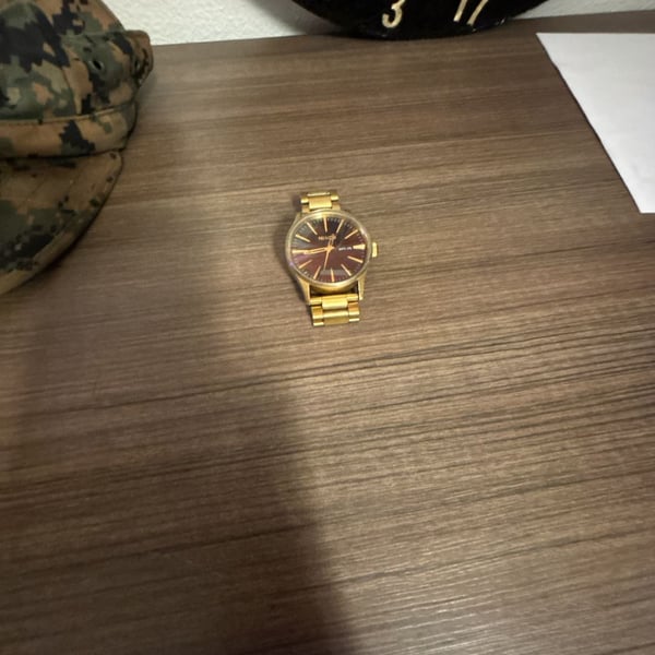 Nixon The Sentry SS Watch Gold Black Stainless Steel