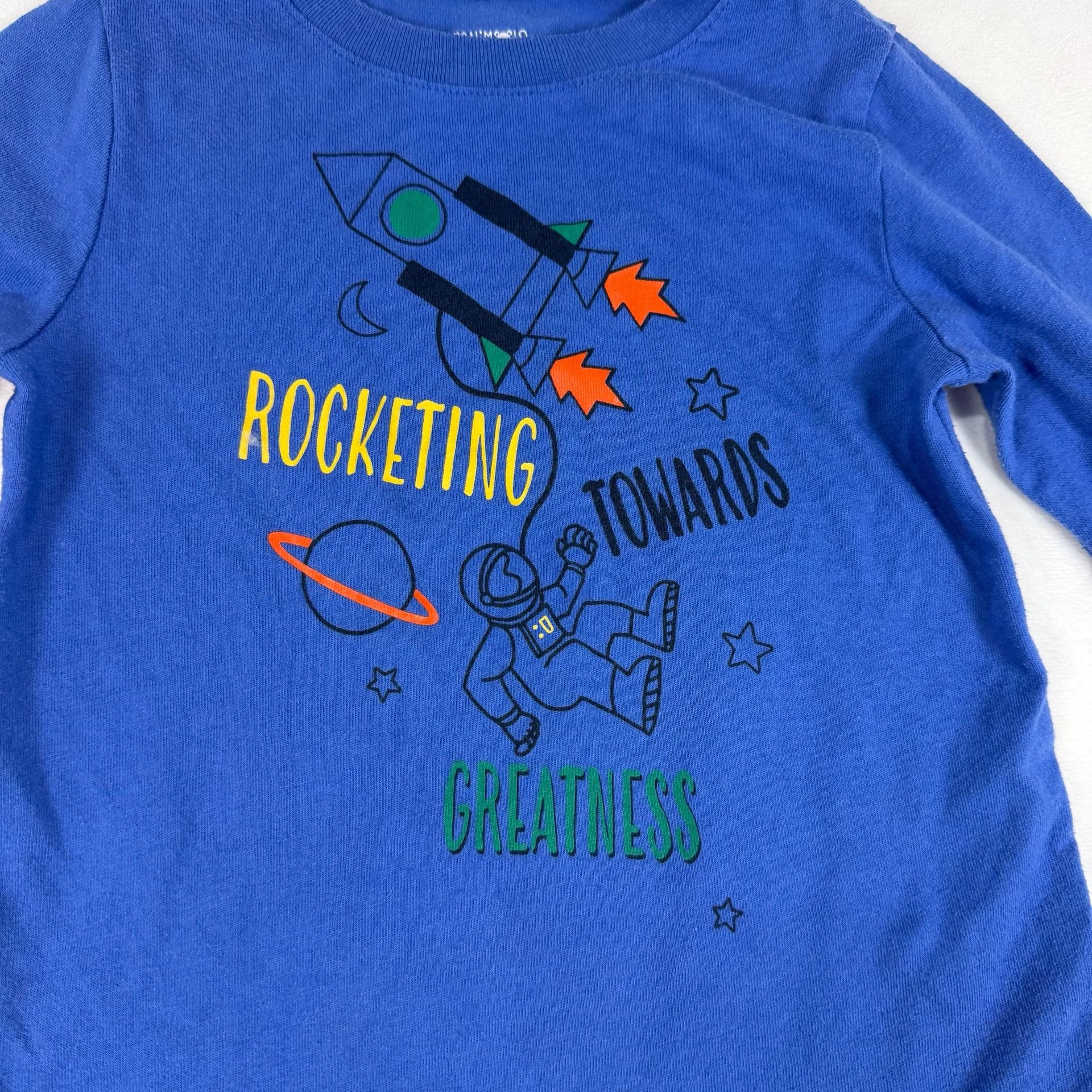 Garanimals Rocketing Towards Greatness Long Sleeve Shirt Size 3T Blue 5