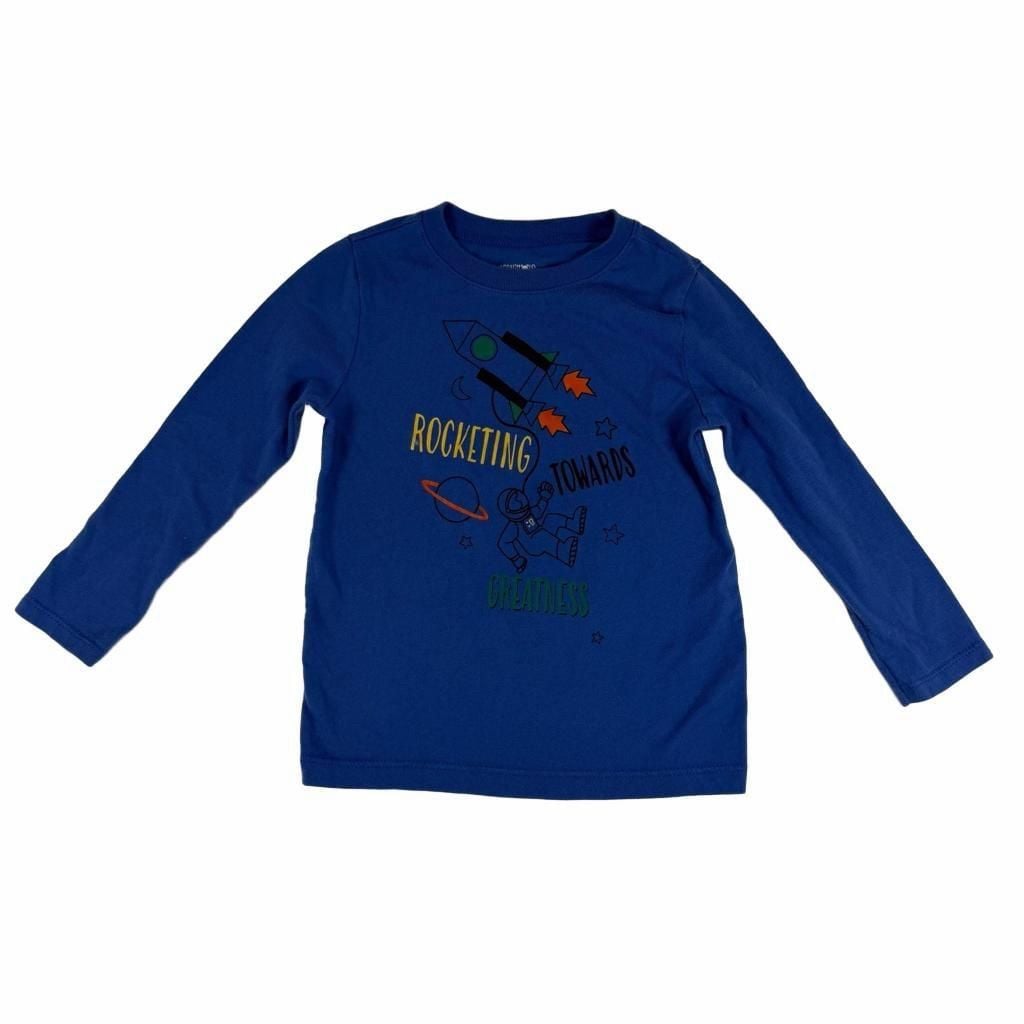 Garanimals Rocketing Towards Greatness Long Sleeve Shirt Size 3T Blue 2