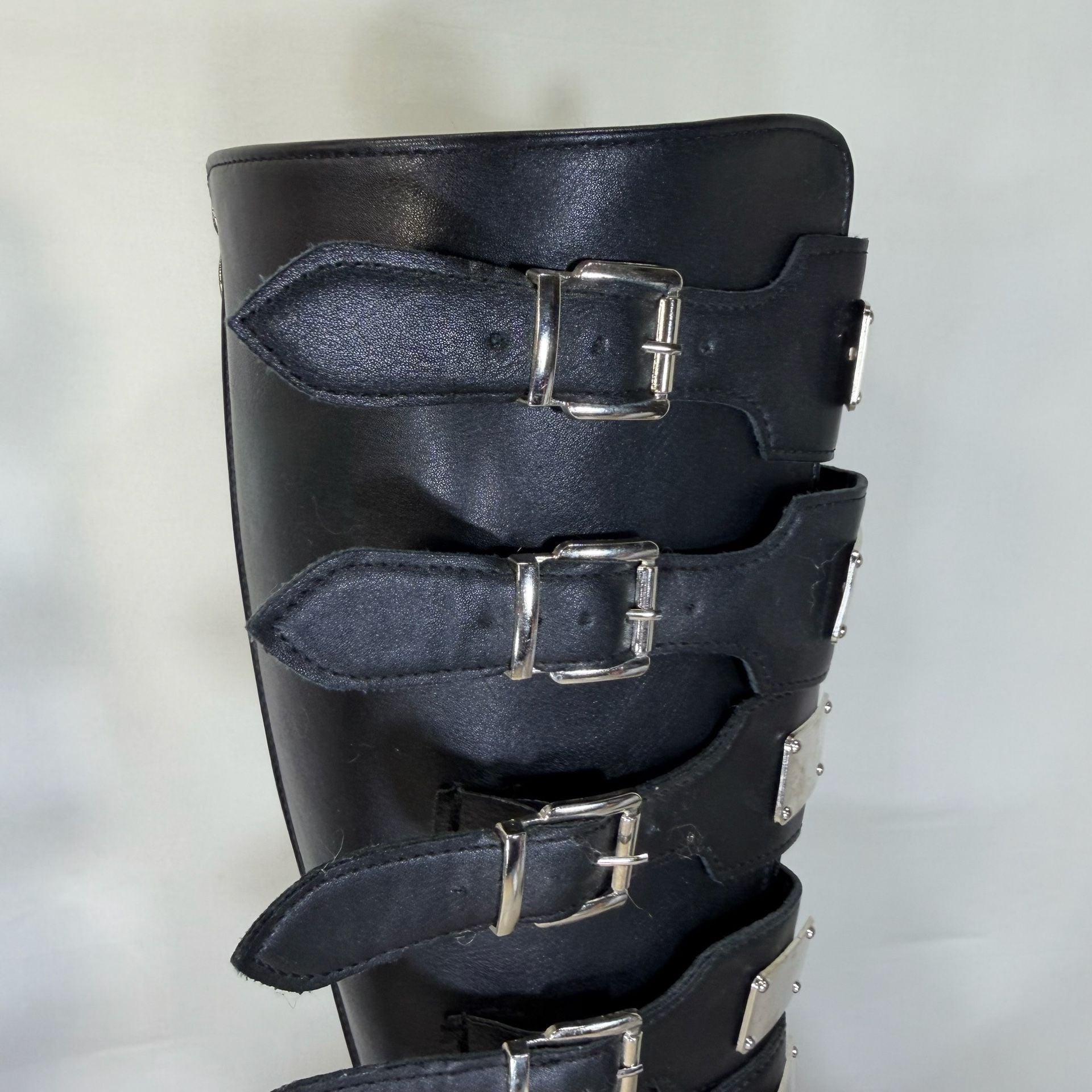 Demonia Swing-815WC Boots Black Vegan Leather Sz 8 12