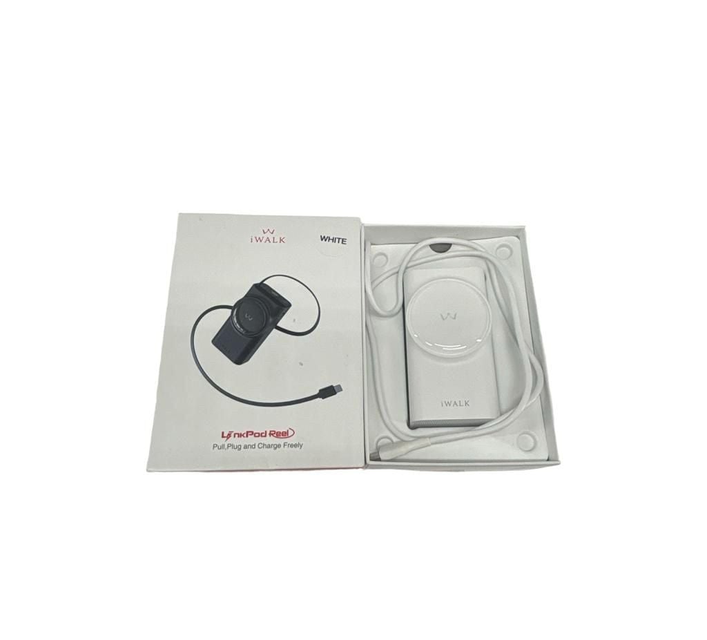IWalk LinkPod Reel Portable Charger White 1